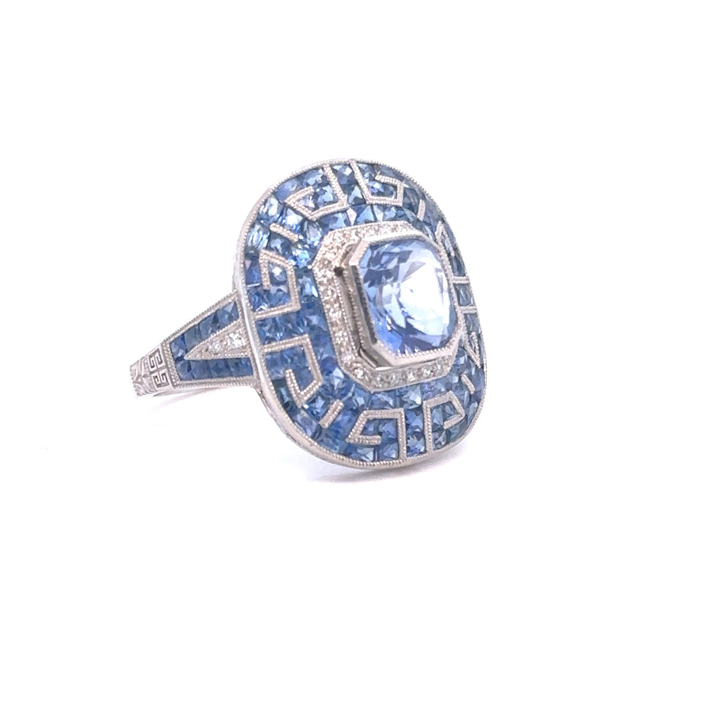 A Sapphire and Diamond Cocktail Ring - Ancient & W