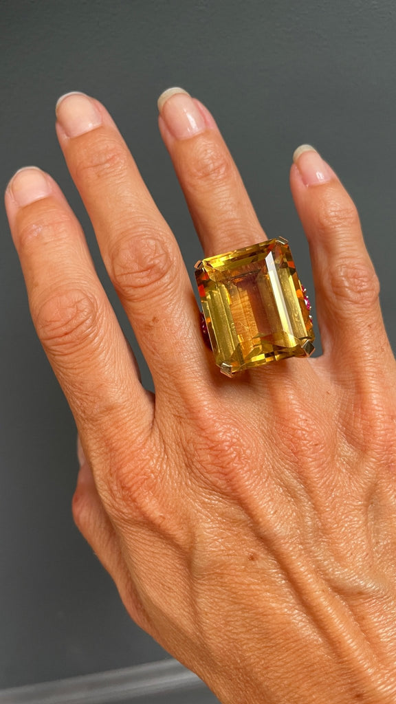 Citrine Cocktail Ring - Ancient & W