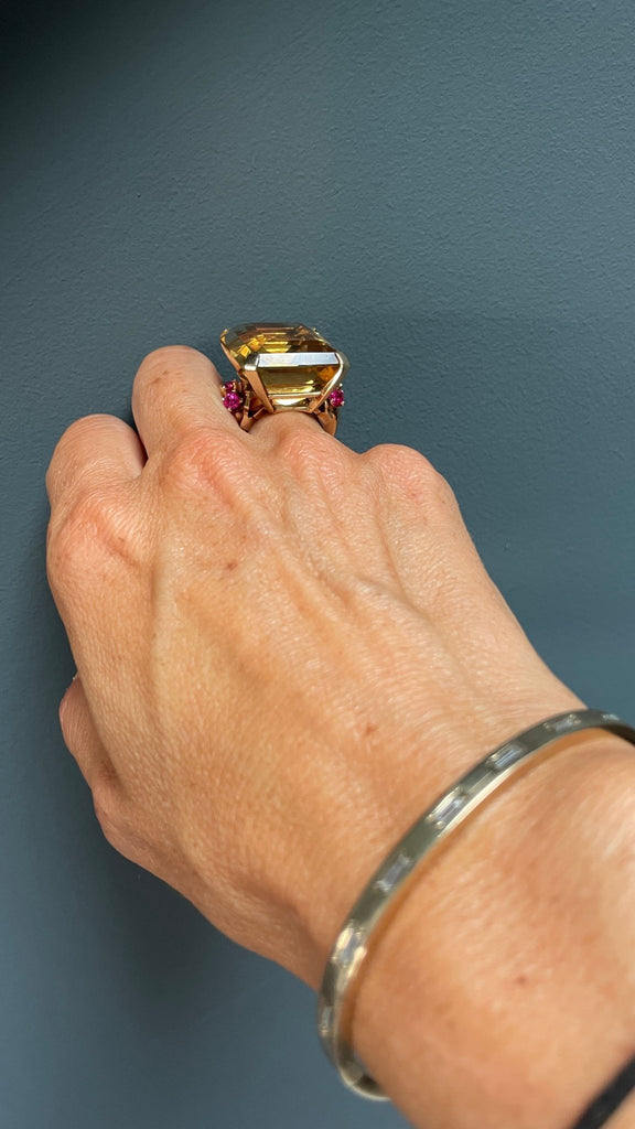 Citrine Cocktail Ring - Ancient & W