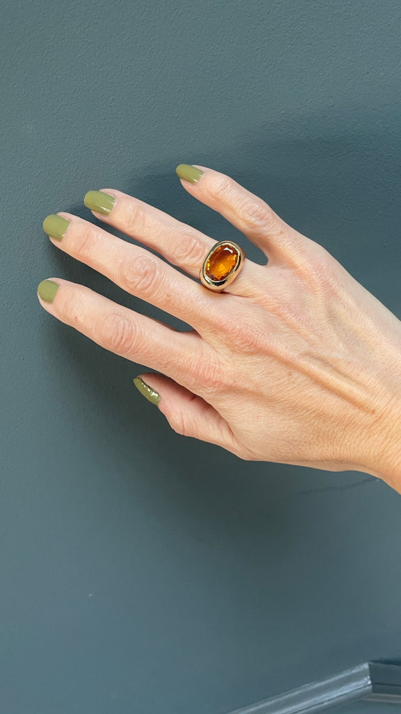 Citrine Dress Ring - Ancient & W