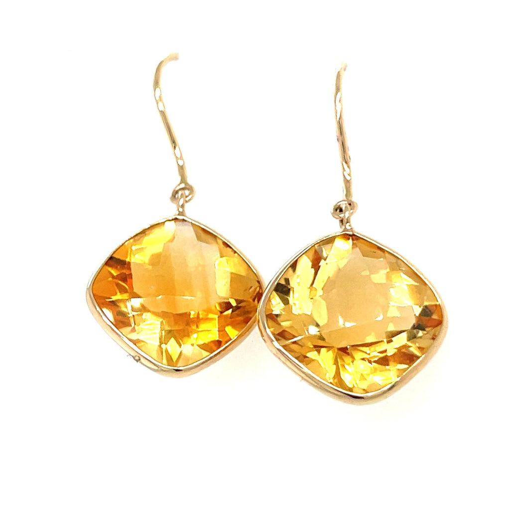 Citrine Ear Pendants - Ancient & W